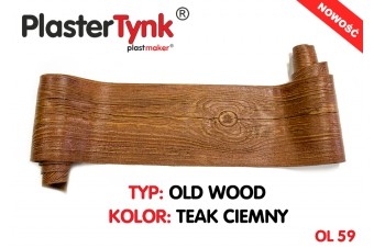 Elastyczna deska elewacyjna PLASTERTYNK Old Wood  " teak ciemny " OL 59  21x240cm